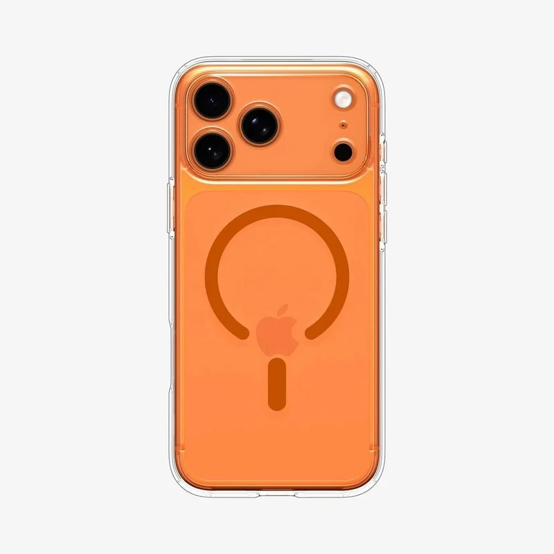 SPIGEN Ultra Hybrid MagSafe Case for iPhone 18 Pro Max/17 Pro Max (Clear Case/Orange Ring)