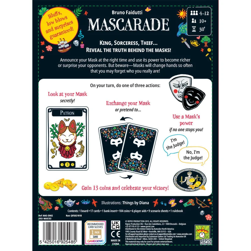 Asmodee Mascarade 2nd Edition Game