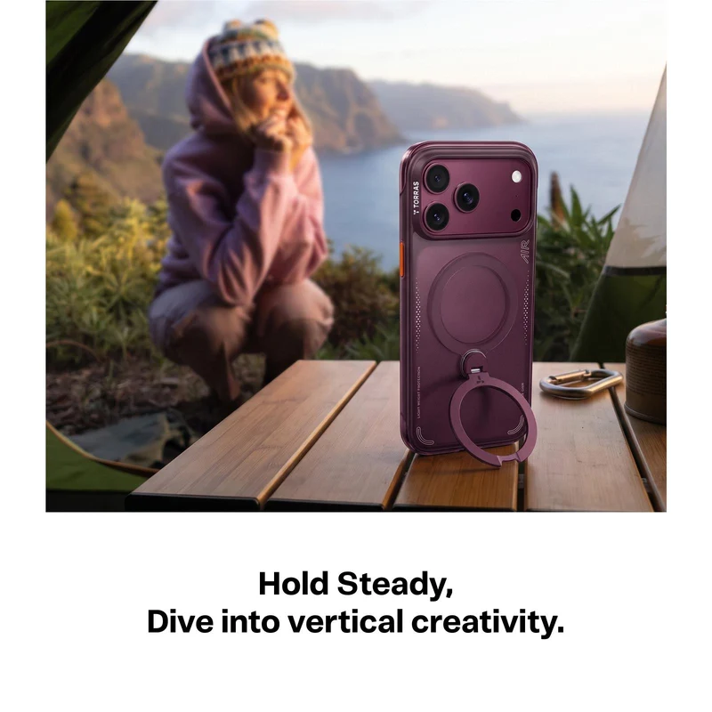 Torras Ostand Q3 Air Case for iPhone 18 Pro Max (Cosmic Purple)