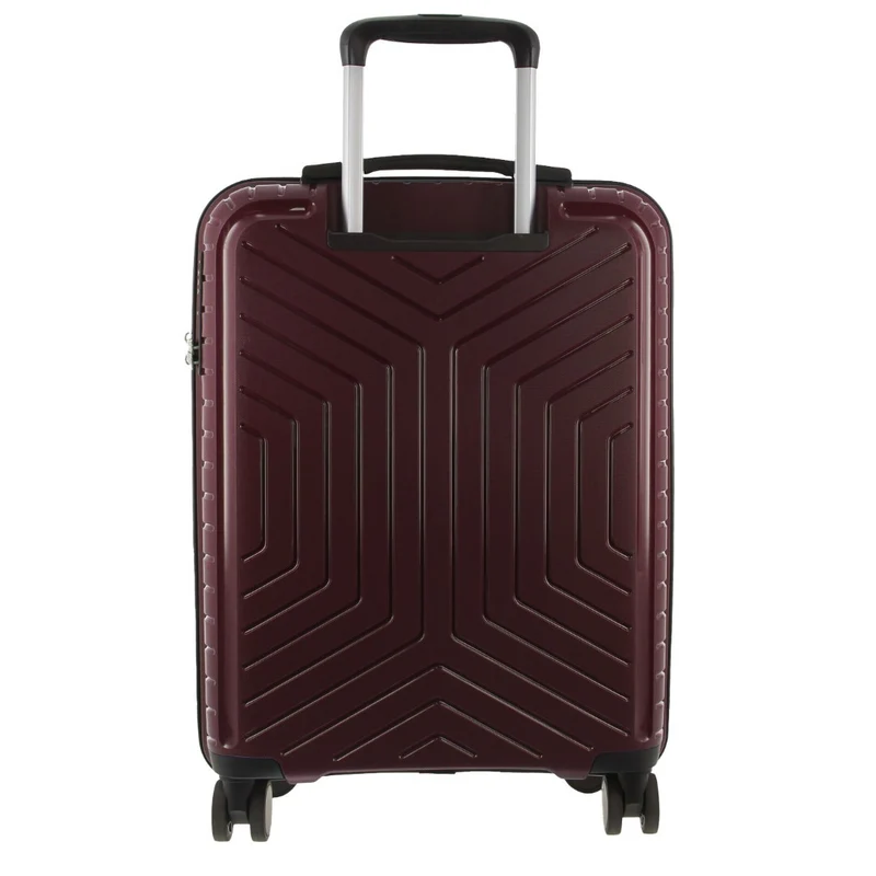 Pierre Cardin x Milleni 3-Piece Hardshell Super Light Luggage Bags Travel Suitcase - Burgundy/White