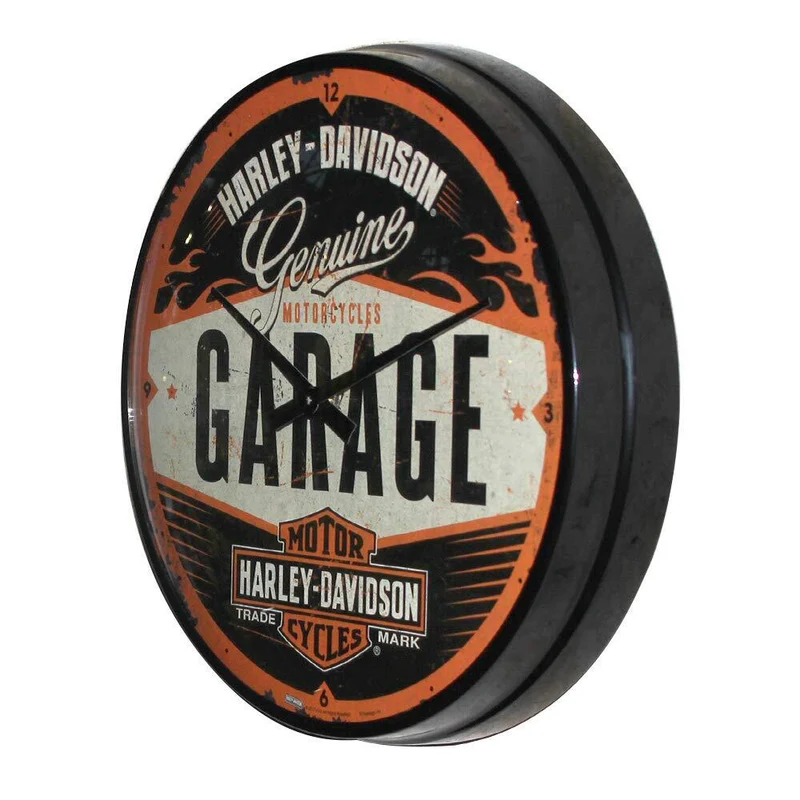 Nostalgic-Art Wall Clock Harley-Davidson Garage Retro Design 30cm