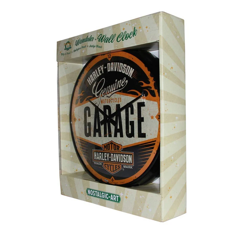 Nostalgic-Art Wall Clock Harley-Davidson Garage Retro Design 30cm