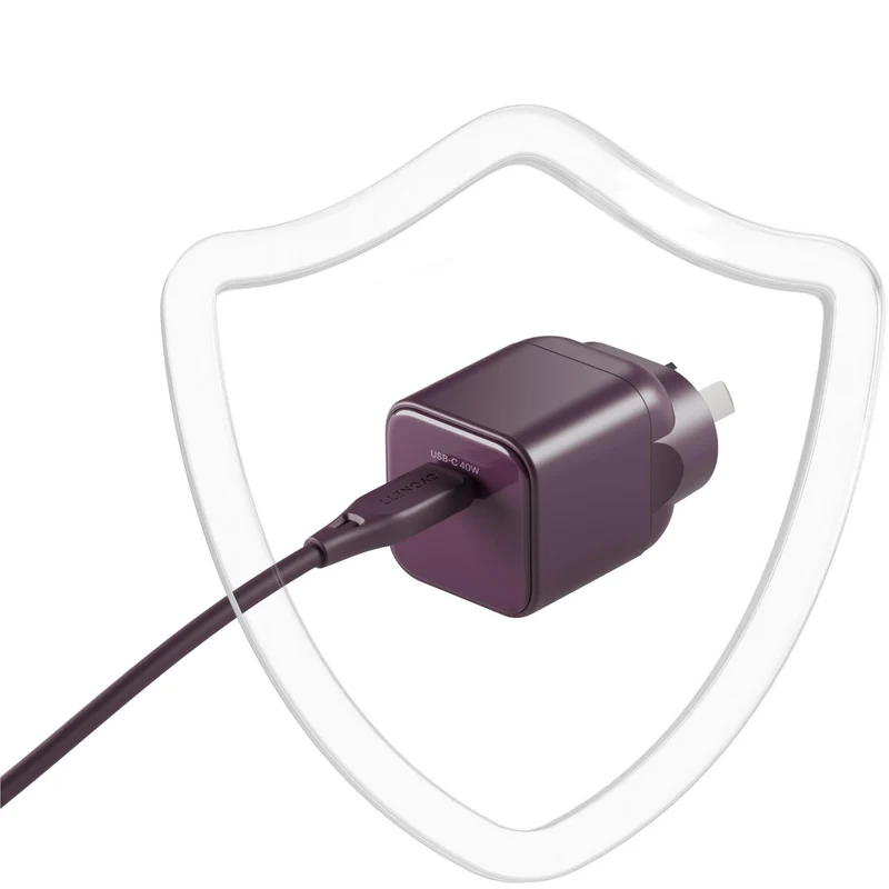 Cygnett Charge & Connect 40W Wall Charger with 1m C-C Cable (Cherry Noir)