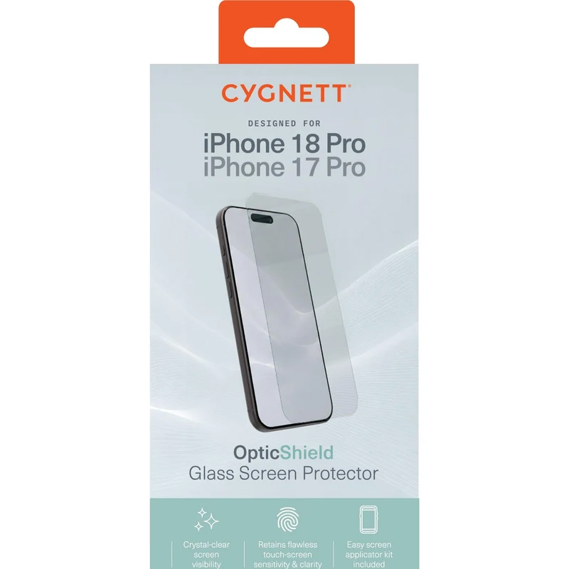 Cygnett OpticShield Glass Screen Protector for iPhone 18 Pro/17 Pro