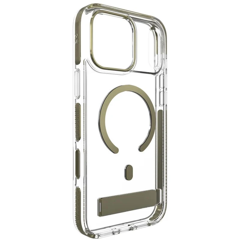 ZAGG Santa Cruz Snap KickStand Metallic Case for iPhone 18 Pro Max/17 Pro Max (Gold)
