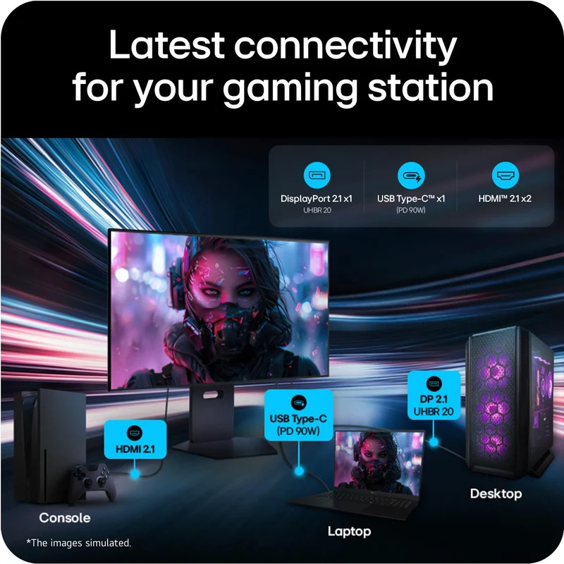 LG UltraGear evo AI 32GX870B 32" 4K UHD Dual Mode 240Hz/480Hz OLED Gaming Monitor
