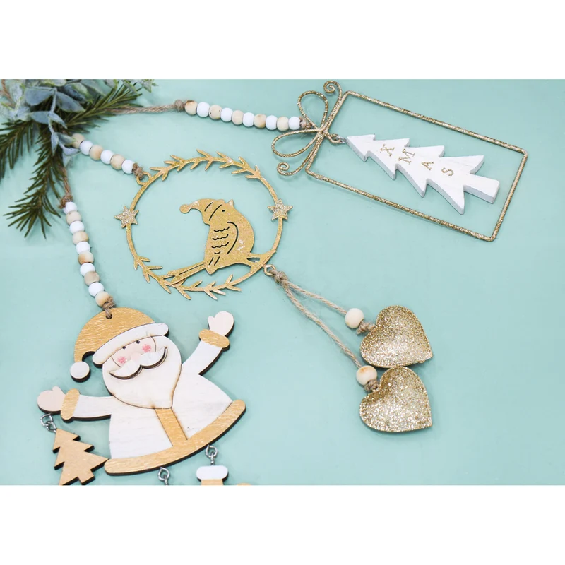 LVD Metal Santa Happy Hanger Christmas Display Decor 13x11cm