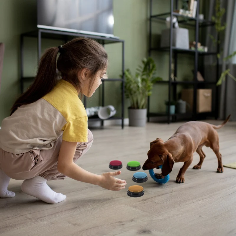 Tech4Pets 4pc Interactive Pet Communication Recordable Talking/Speak Buttons