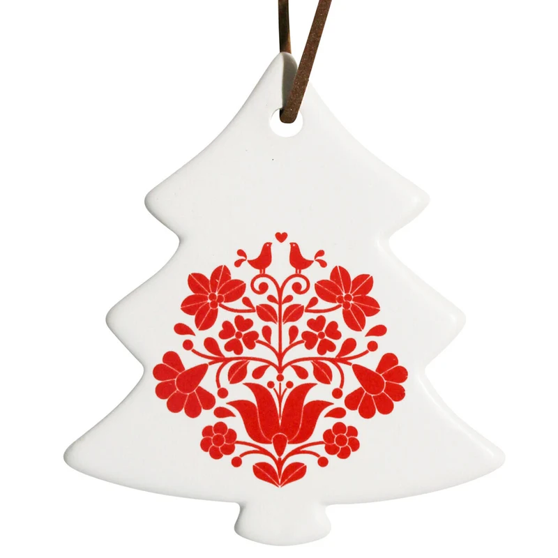 LVD Tree Wreath Home/Office Hanging Xmas Ornament Display Decor 8x9cm Red
