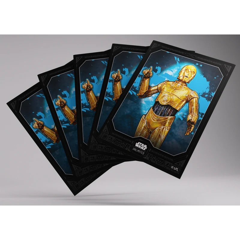 Gamegenic Star Wars Unlimited Premium Art Sleeves -C-3PO 66mmx92mm 62 Sleeves Per Pack