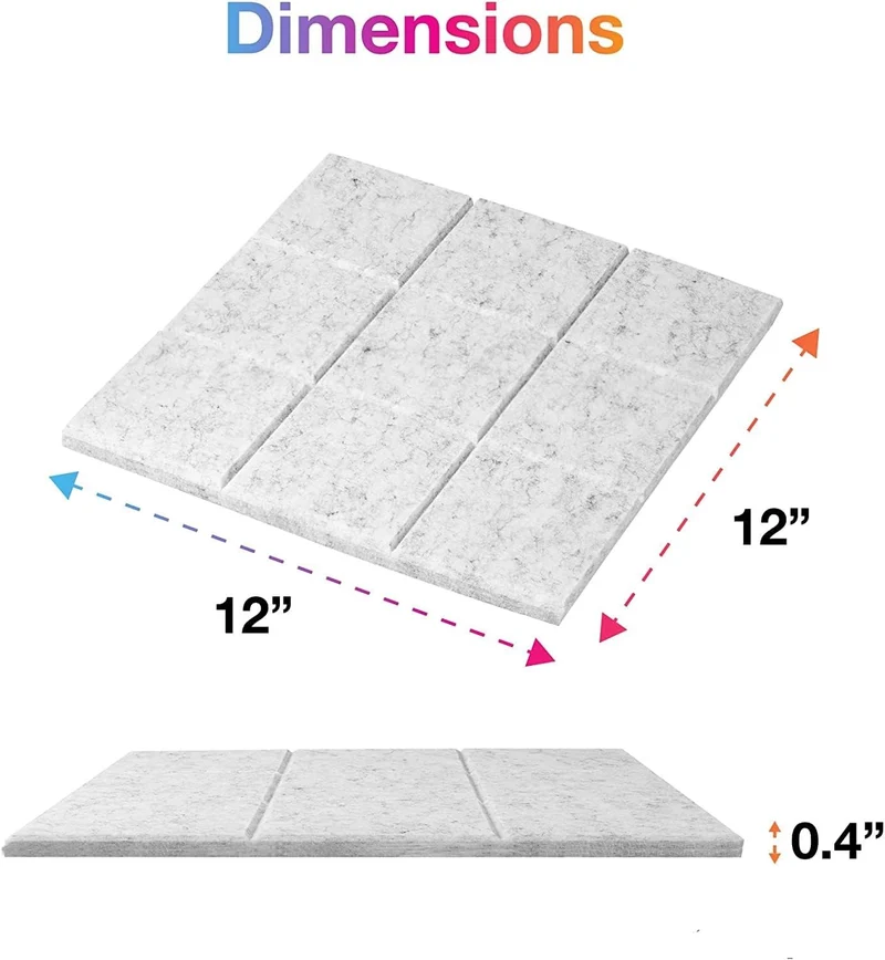 iDEER LIFE Acoustic Foam Wall Panels 12pcs (White)