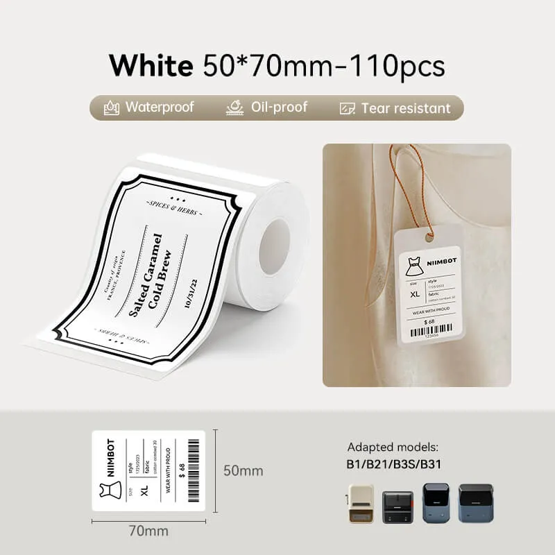NiiMbot white label paper 40*80mm for B21/B3S/B1 [95-Pieces]