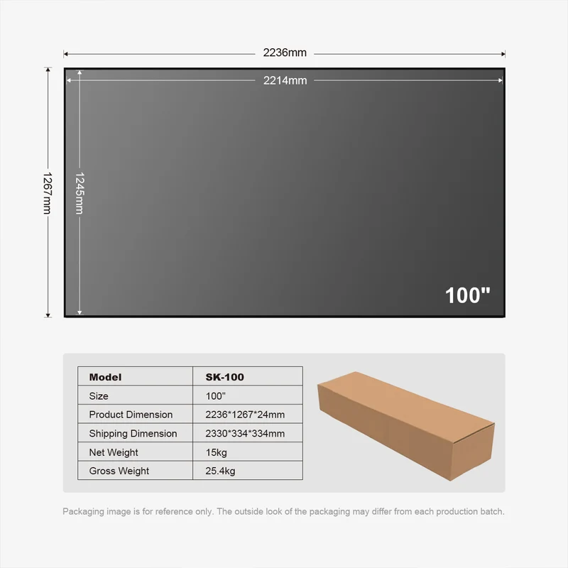 Winways Medium Throw ALR Fixed Frame Fresnel Screen