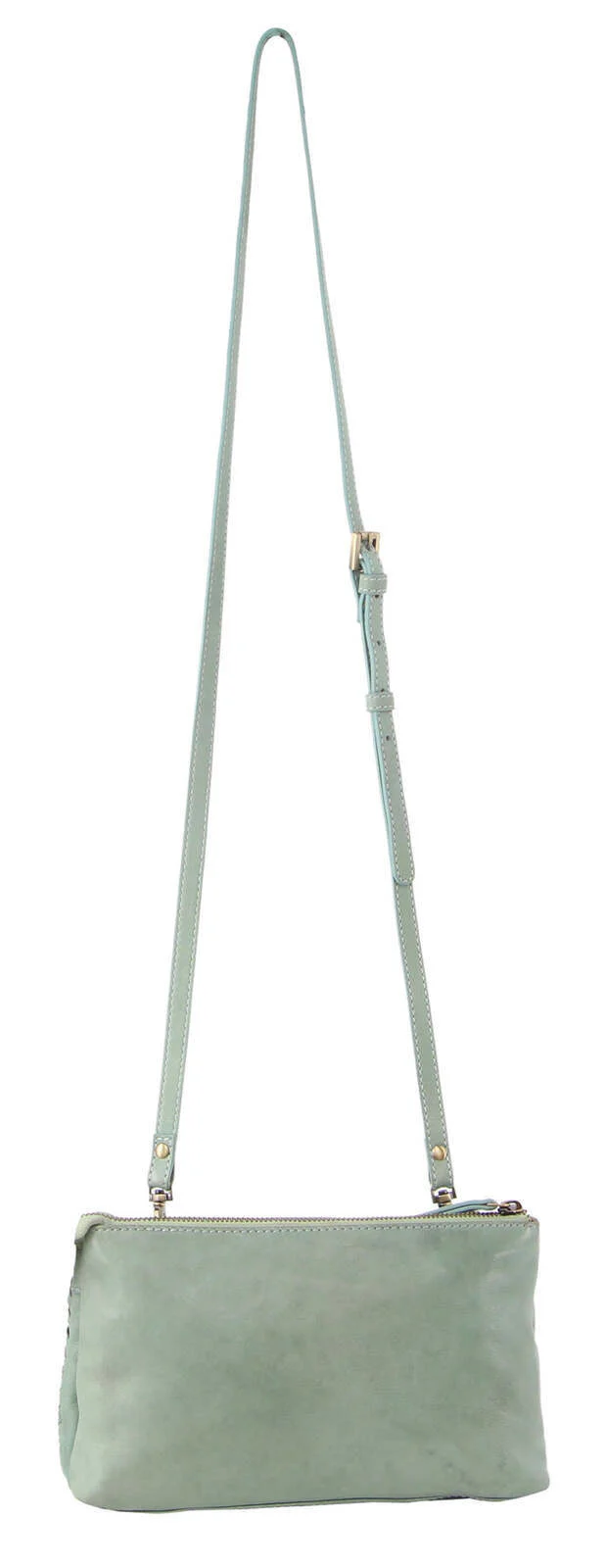 Pierre Cardin Womens Woven Cross-Body Bag 3-Piece Set (Mint Green)