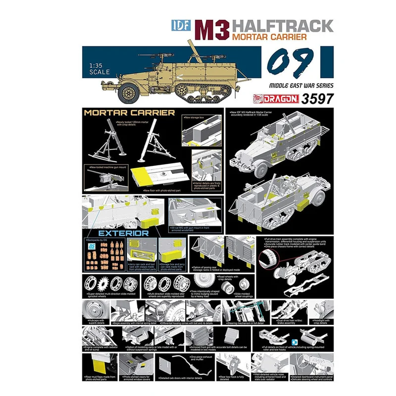 3597 1/35 IDF M3 Halftrack Mortar Carrier