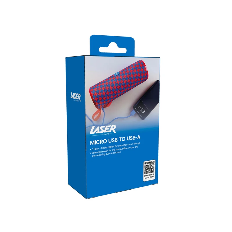 Laser 2m (3-pack) Micro USB to USB Cable (Multicolor)