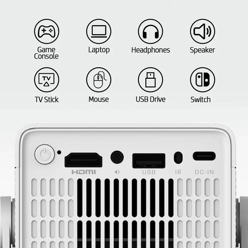 HP MC475 1080P Full HD Smart Portable Mini Projector with 4K Support