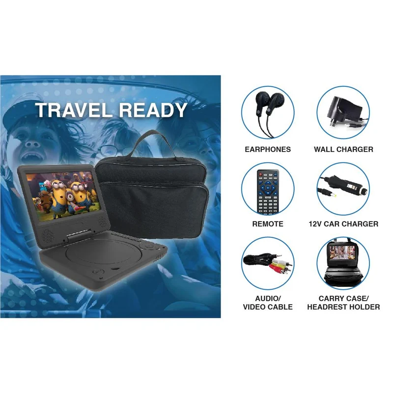 Laser 7" Portable DVD Player