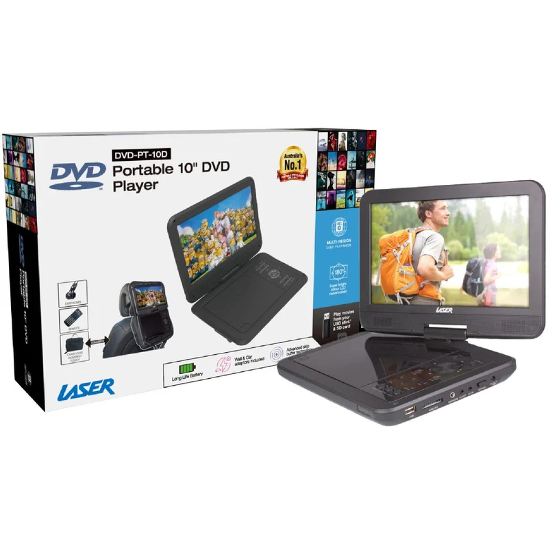 Laser 10" Portable DVD Player