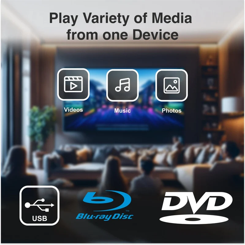 Laser Full HD Blu Ray Player with Multi Region Playback
