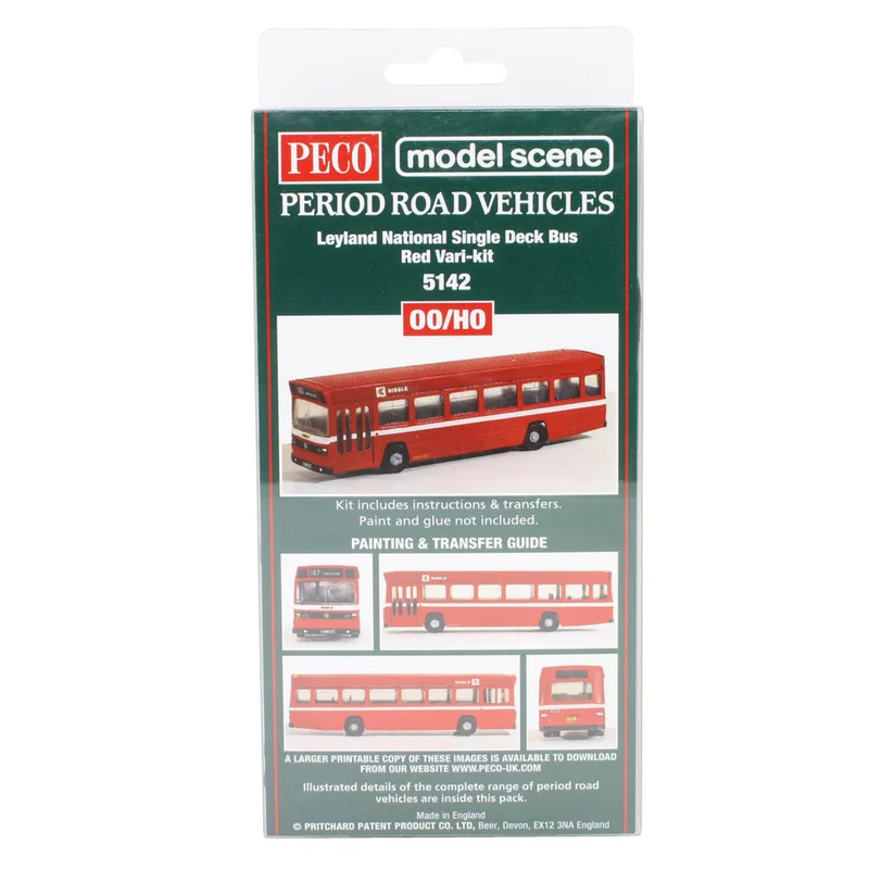 OO/HO Leyland National Single Decker Bus VariKit Red