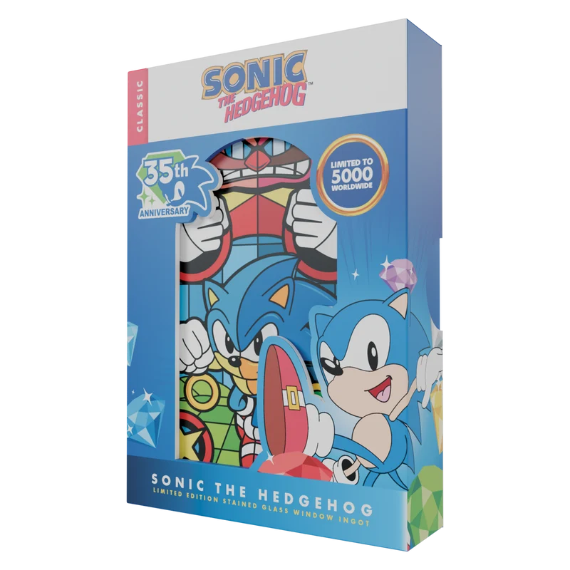 Fanattik Sonic The Hedgehog - Stained Glass Window Style Ingot - Limited Edition
