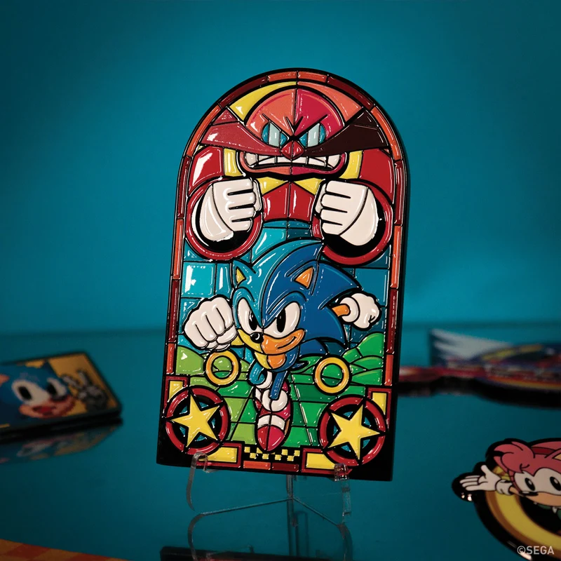 Fanattik Sonic The Hedgehog - Stained Glass Window Style Ingot - Limited Edition