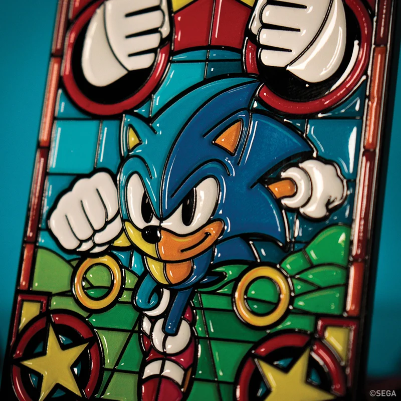 Fanattik Sonic The Hedgehog - Stained Glass Window Style Ingot - Limited Edition