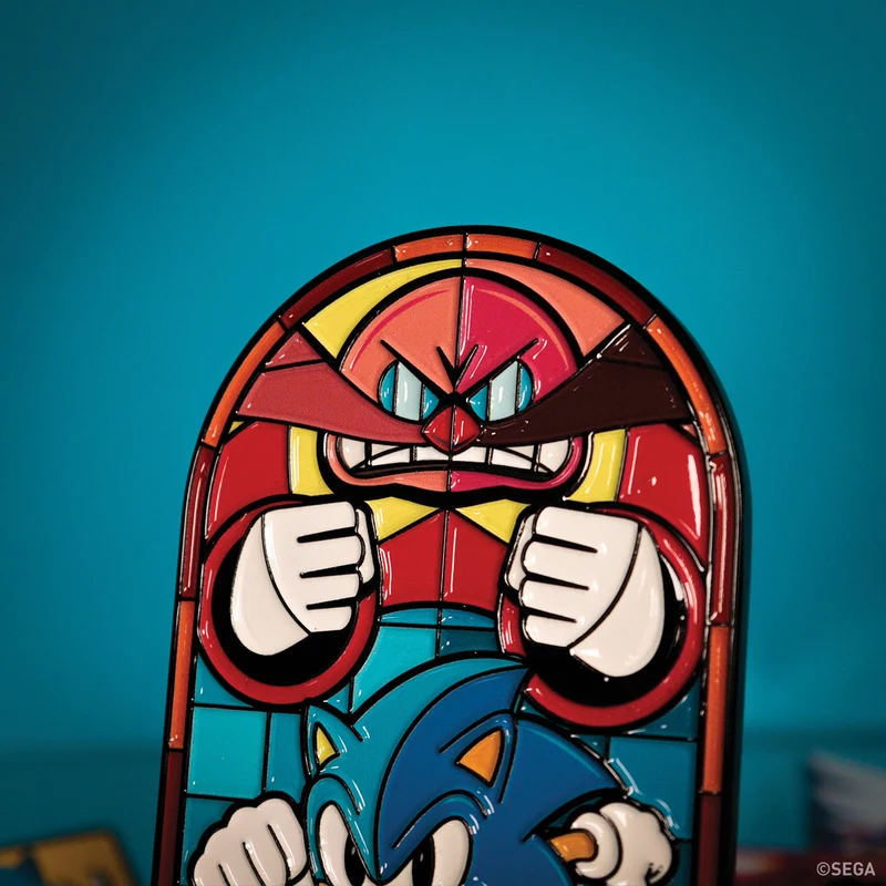 Fanattik Sonic The Hedgehog - Stained Glass Window Style Ingot - Limited Edition