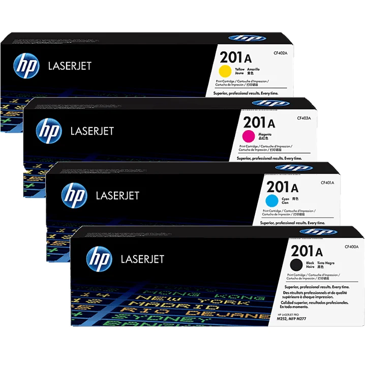 HP 201A Toner Ink Cartridge LaserJet Pro Colours Black/Magenta/Cyan/Yellow Bundle Set