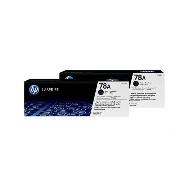 HP 2x 78A Toner Ink Cartridge Black CE278A Genuine LaserJet Twin Pack