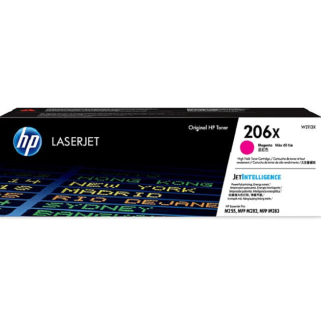 HP 206X Toner Ink Cartridge LasterJet Intelligence Magenta Genuine Original W2113X