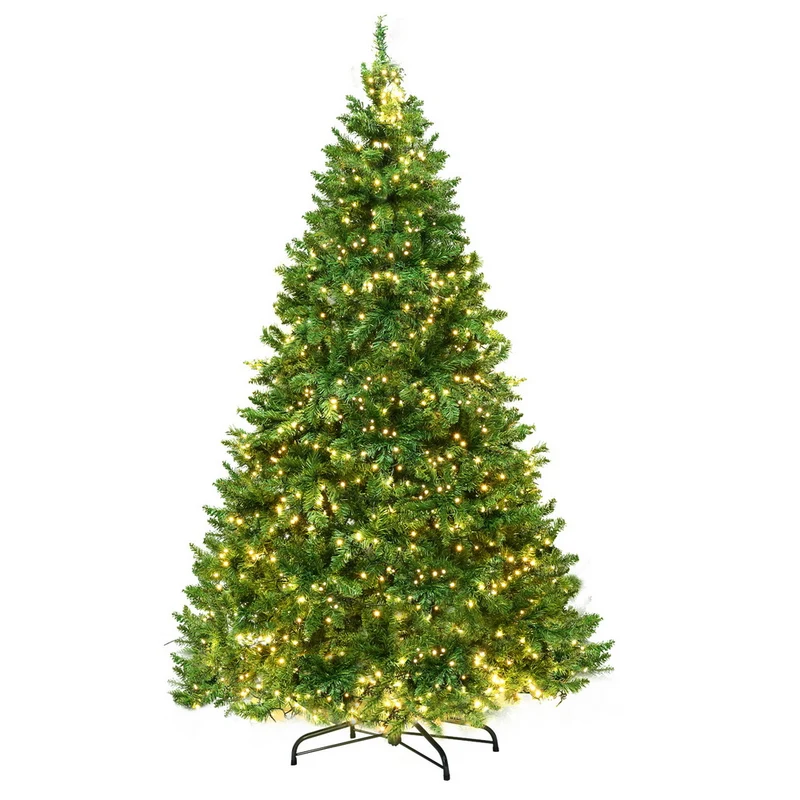 Jingle Jollys Christmas Tree 2.4m Xmas Tree Decorations 1488 LEDs 8 Light Modes