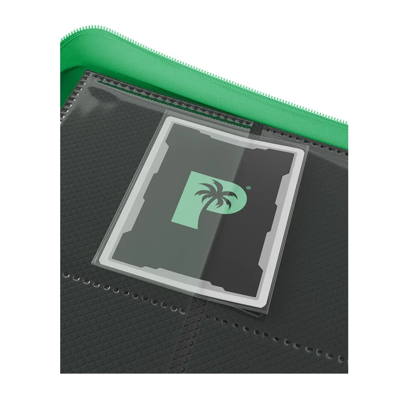 Palms Off Gaming Collector's Series 12 Pocket Zip Trading Card Binder - GREEN