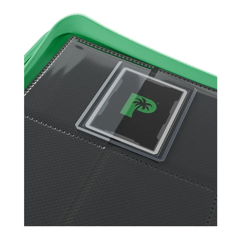 Palms Off Gaming Collector's Series Card Loader TOP LOADER Zip Binder - CLEAR - GREEN