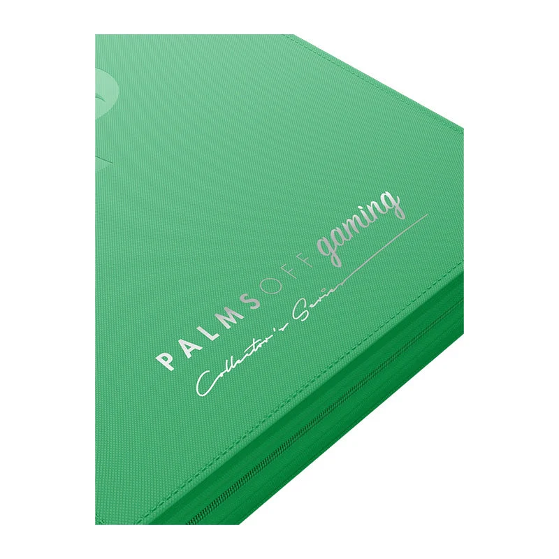 Palms Off Gaming Collector's Series Card Loader TOP LOADER Zip Binder - CLEAR - GREEN