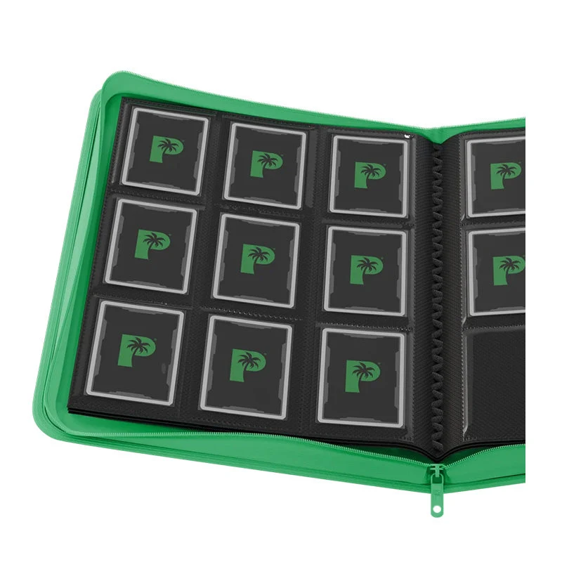 Palms Off Gaming Collector's Series 9 Pocket Zip Trading Card Binder - GREEN