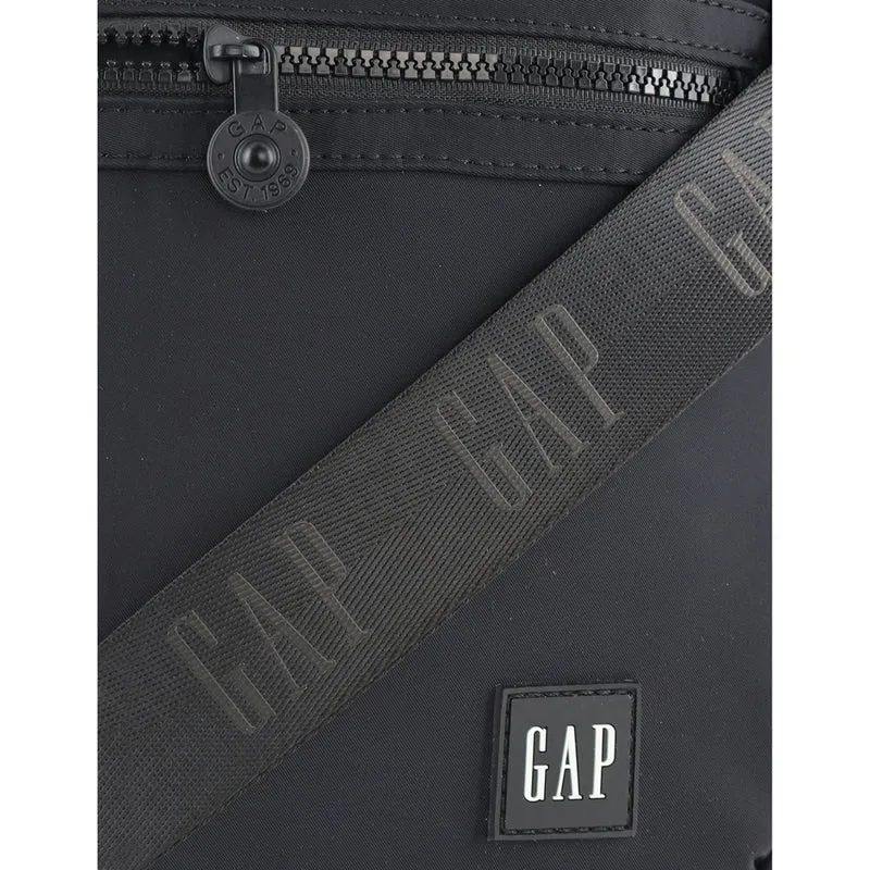 GAP Unisex Nylon Shoulder Crossbody Bag w/ Secure Zip 24x29cm Black