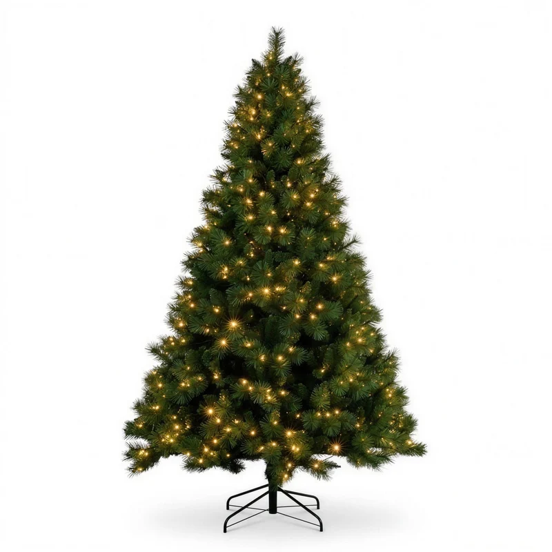 Christabelle 2.3m 7.5ft Grand Sierra Christmas Tree Pre Lit Multi Function LED Memory Wire Artificial Indoor Xmas Decor