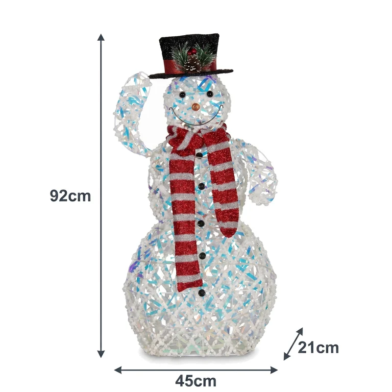 Christabelle 92cm Snowman Christmas Light Up Display Animated LED Outdoor Indoor Yard Lawn Statue