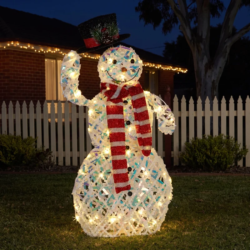Christabelle 92cm Snowman Christmas Light Up Display Animated LED Outdoor Indoor Yard Lawn Statue