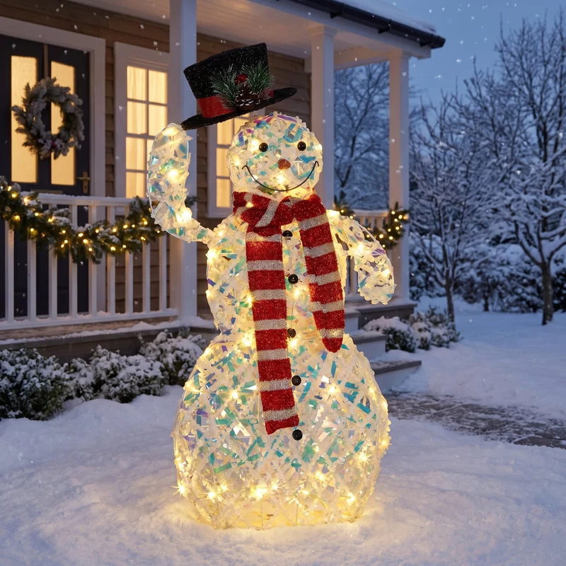 Christabelle 92cm Snowman Christmas Light Up Display Animated LED Outdoor Indoor Yard Lawn Statue