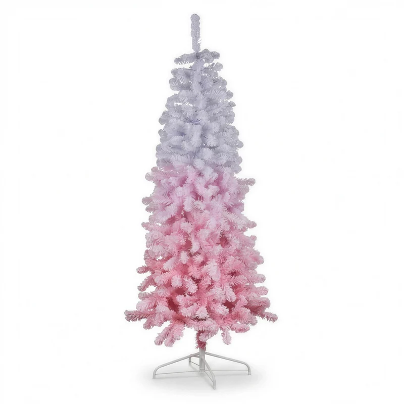 Christabelle 1.8m 6ft Pink Ombre Christmas Tree Pre Lit Warm White LED Foliage Artificial Indoor Xmas Decor Home