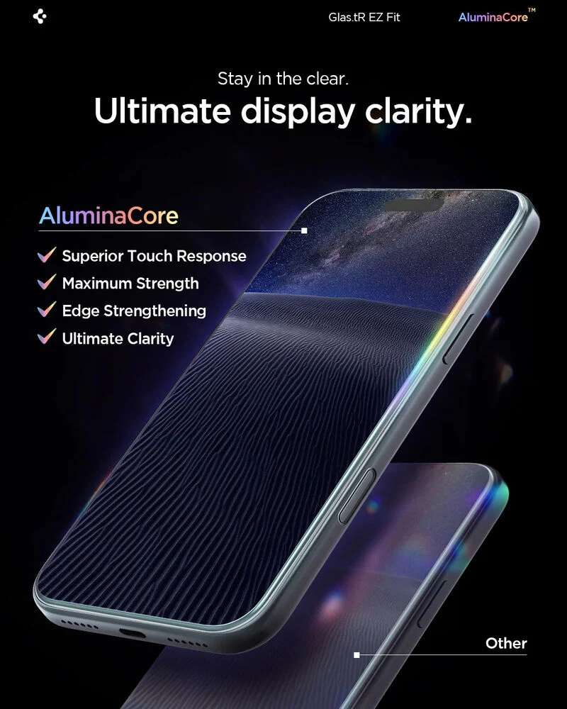 SPIGEN EZ Fit 2PCS Glass Screen Protector for iPhone 18 Pro Max/17 Pro Max/16 Pro Max (Clear)