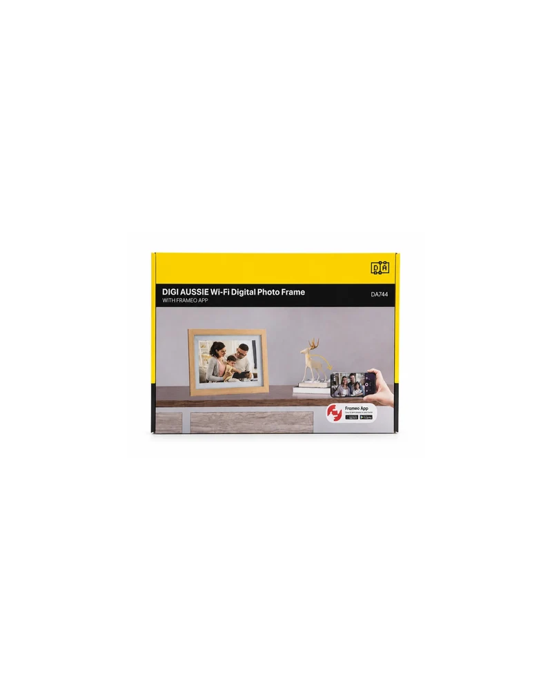 Kodak DA744 10.1" Frameo Wi-Fi Digital Photo Frame – 32GB Wooden Touchscreen with Replaceable Frame