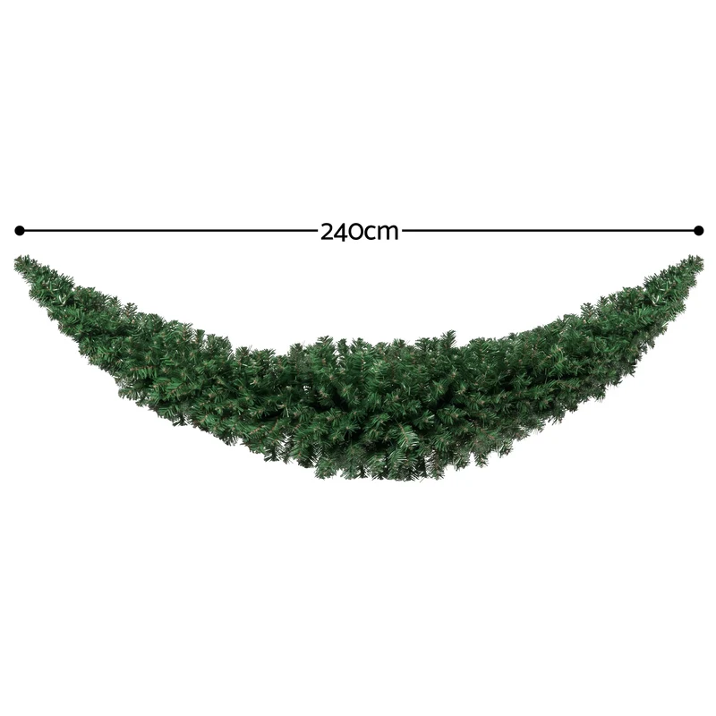 Jingle Jollys 2.4m Christmas Garland Xmas Decorations Green Wedding Party