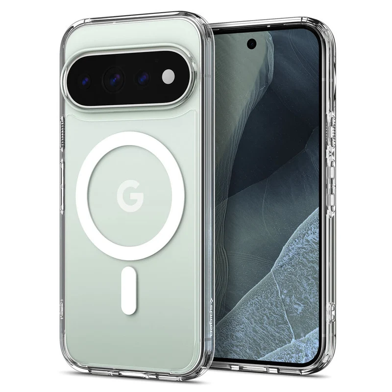 Spigen Google Pixel 11 Pro Ultra Hybrid (MagFit) Case (Clear Case / White Ring)