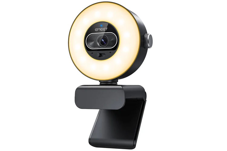 Emeet SmartCam S600L 4K Streaming Webcam with Built-in Ring Light