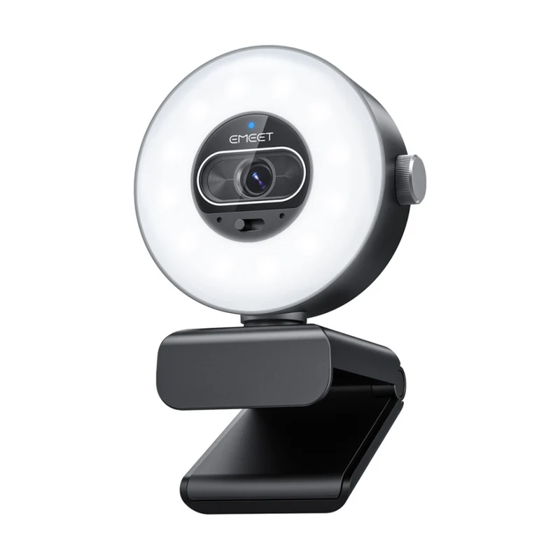 Emeet SmartCam S600L 4K Streaming Webcam with Built-in Ring Light