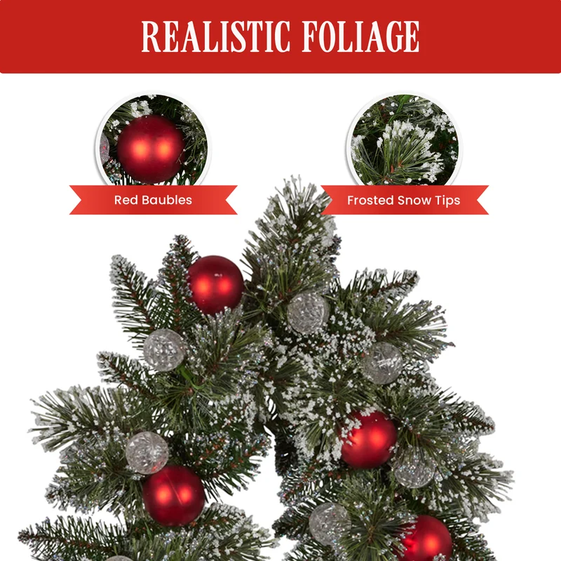 Christabelle 2.74m LED Snowy Christmas Garland